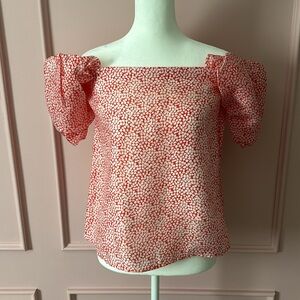 Club Monaco Malaina off the shoulder Printed Top